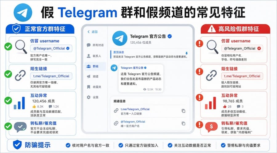 假 Telegram 群和假频道怎么识别?新手加入前的防骗检查指南 配图 3