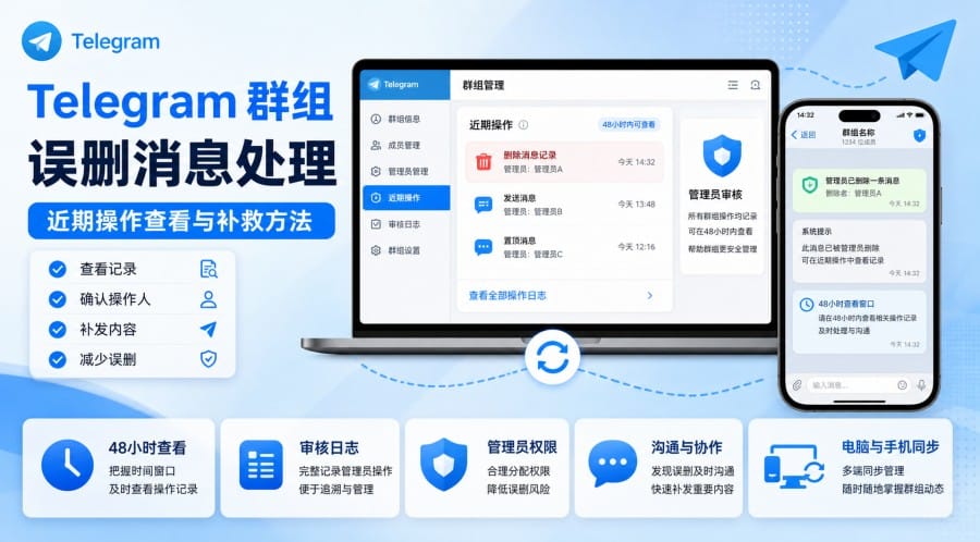 Telegram 群组管理员误删消息怎么办?近期操作查看与补救方法