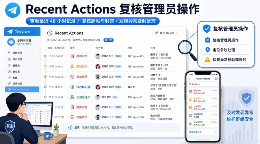 Telegram 群组如何避免管理员滥用权限？权限分级、日志复核与申诉流程 第 4 张正文图