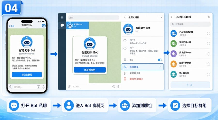 Telegram 群组 Bot 被踢出后怎么恢复？重新添加与权限检查教程 image 3