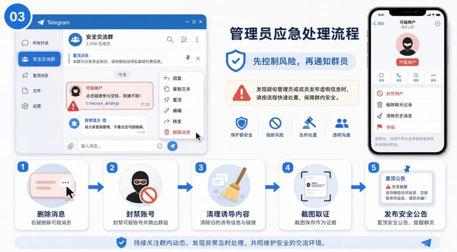 Telegram 群组有人冒充管理员怎么办? image 2