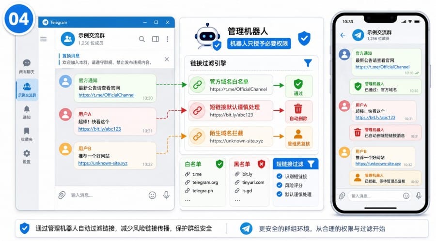 Telegram 群组怎么防止钓鱼链接 body image 3