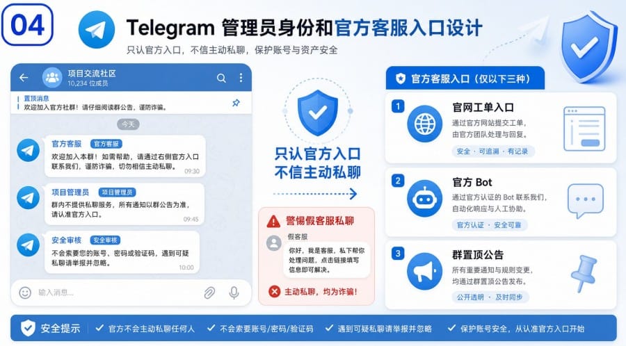 Telegram 群组怎么防止假客服?项目方社群安全设置指南 body image 3