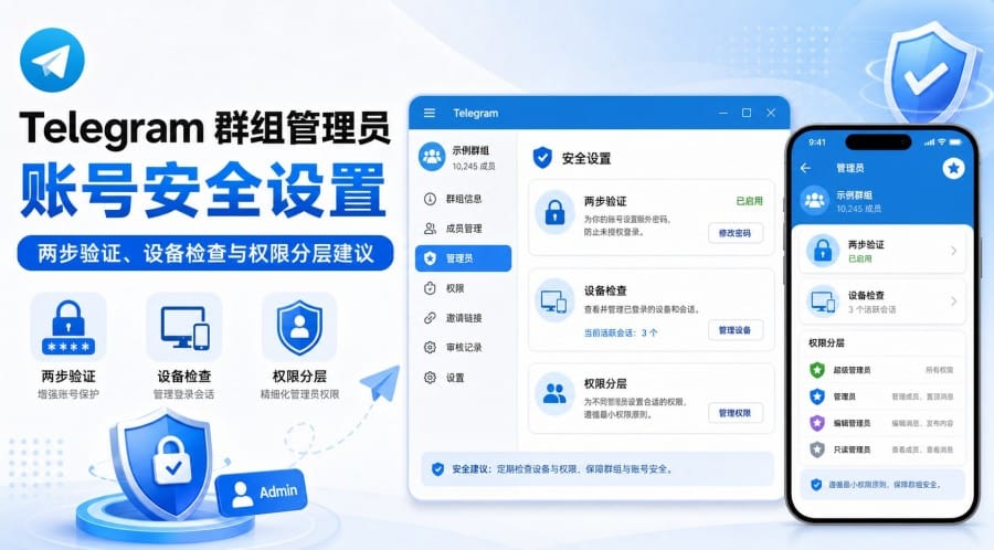 Telegram 群组管理员账号安全设置