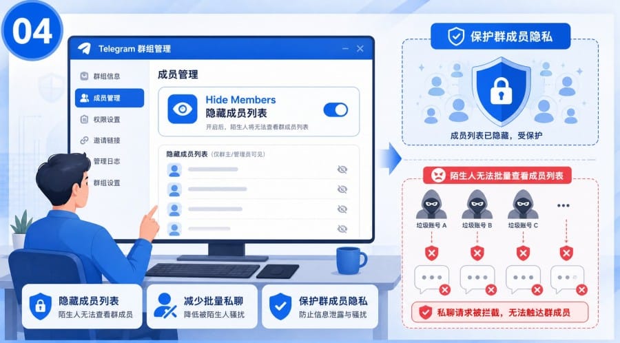 Telegram 群组隐私保护教程 - step 3