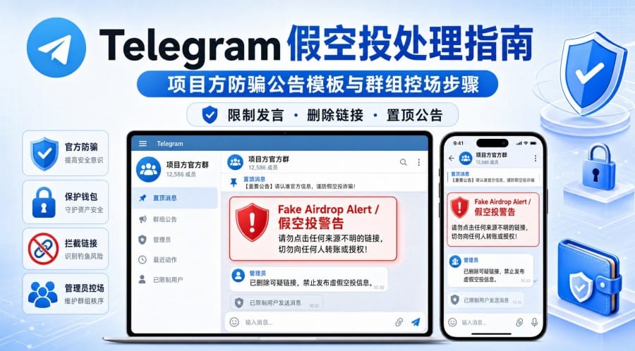 Telegram 群组出现假空投怎么办?